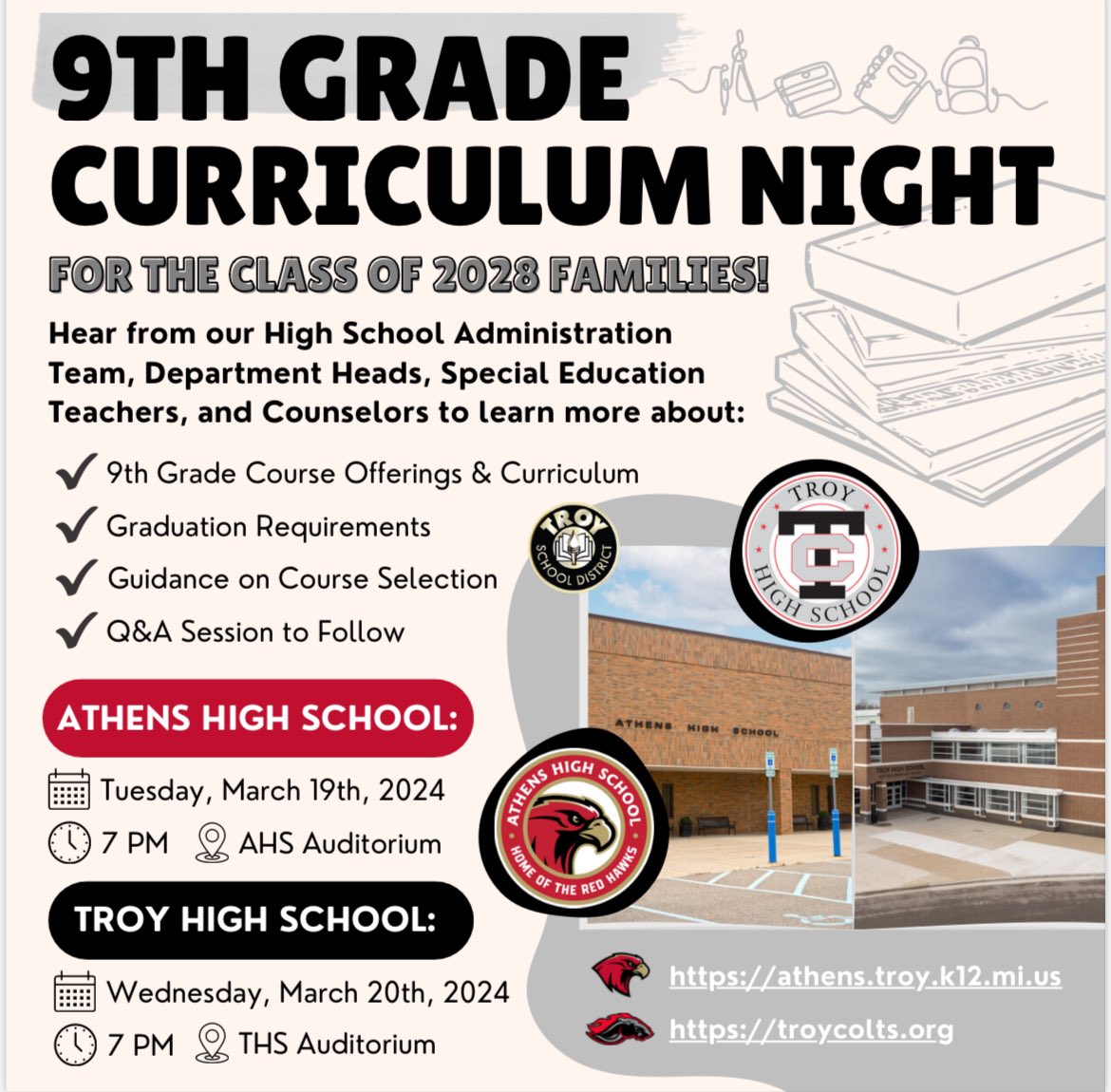 Troy Colts (@troy_colts) on Twitter photo 🗣️ 8th grade families/Future Colts at <a href="/bpbroncos/">Boulan Park</a>, <a href="/SmithKnights/">Smith Middle School</a> and <a href="/BakerMiddle/">Baker Middle School</a>: See you on March 20th! 🗣️ 8th grade families/Future Colts at <a href="/bpbroncos/">Boulan Park</a>, <a href="/SmithKnights/">Smith Middle School</a> and <a href="/BakerMiddle/">Baker Middle School</a>: See you on March 20th!