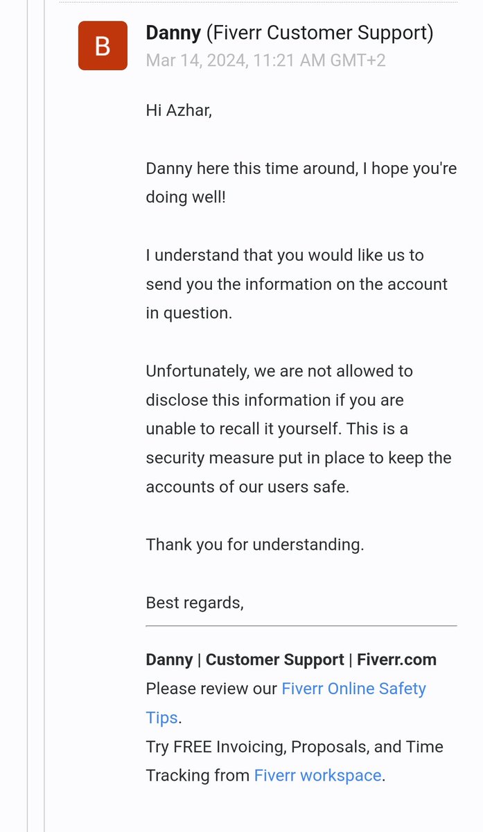 AzharMu30663178's tweet photo. My Ticket number (11228662)
I can confidently assure you that I have not created or used any other Fiverr accounts besides my current one. https://t.co/rc81SXdwDi
