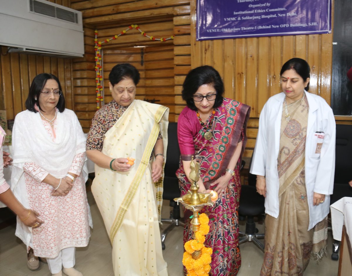 SJHDELHI's tweet photo. A training workshop on #InstitutionalEthics & #GoodClinicalPractices was organized today by IEC @SJHDELHI, inaugurated by Dr V Talwar MS in presence of Principal Dr G Khanna, Dr S Saxena chairperson IEC, Addl MS, Dr Sumathi,HODs,faculty & IEC members. >100 faculty participated. https://t.co/ZmhTLmhg12