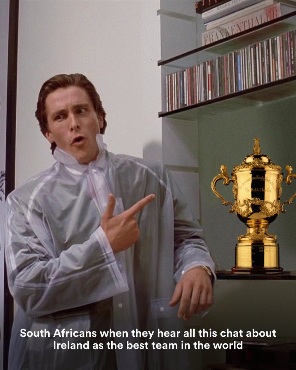 In all fairness, South Africa are still the world champions...

#Rugby #Springboks #Ireland