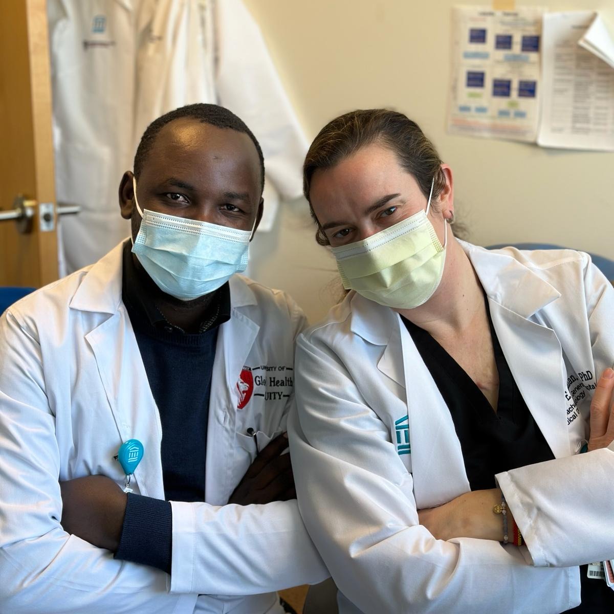 Spotted! GLODERM Mentee, Dr Jean Bosco Ndagijimana and GLODERM Mentor, Dr Esther Freeman coming together to share knowledge and grow skills as part of the GLODERM Mentorship Programme. Dr Bosco is the only dermatologist in northern Rwanda, serving an area of 3 million people.