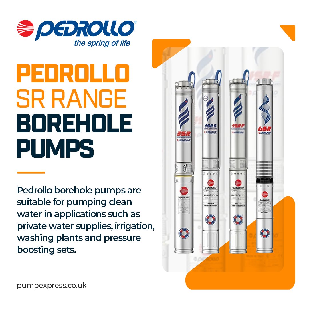 PumpExpressLtd's tweet image. The Pedrollo SR borehole pumps are efficient and reliable and are suited to pumping clean water. 

📞 01633 244777
📧 enquiries@pumpexpress.co.uk
🌐 bit.ly/49YHboe

#PumpExpress #Pedrollo #Borehole #UKFarmers #SR #WaterSupply #Farming
