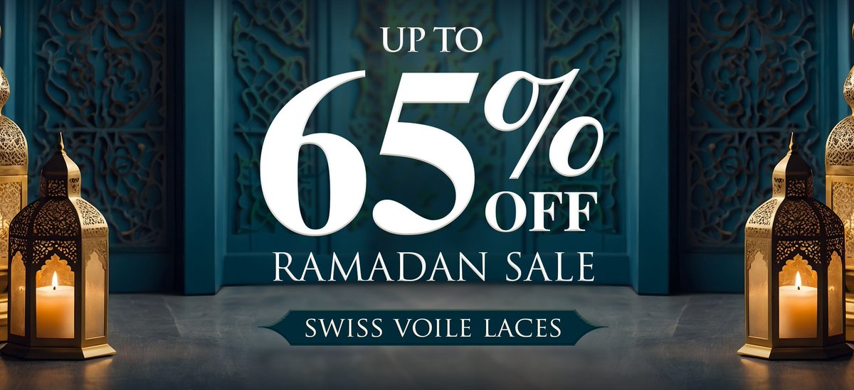 EmpireTextiles's tweet photo. Up to 65% off Swiss Voile Laces.
Celebrate Ramadan with big discounts on us. 
Visit now! 

https://t.co/6UK3WUFf3U https://t.co/qYh53MwFwL