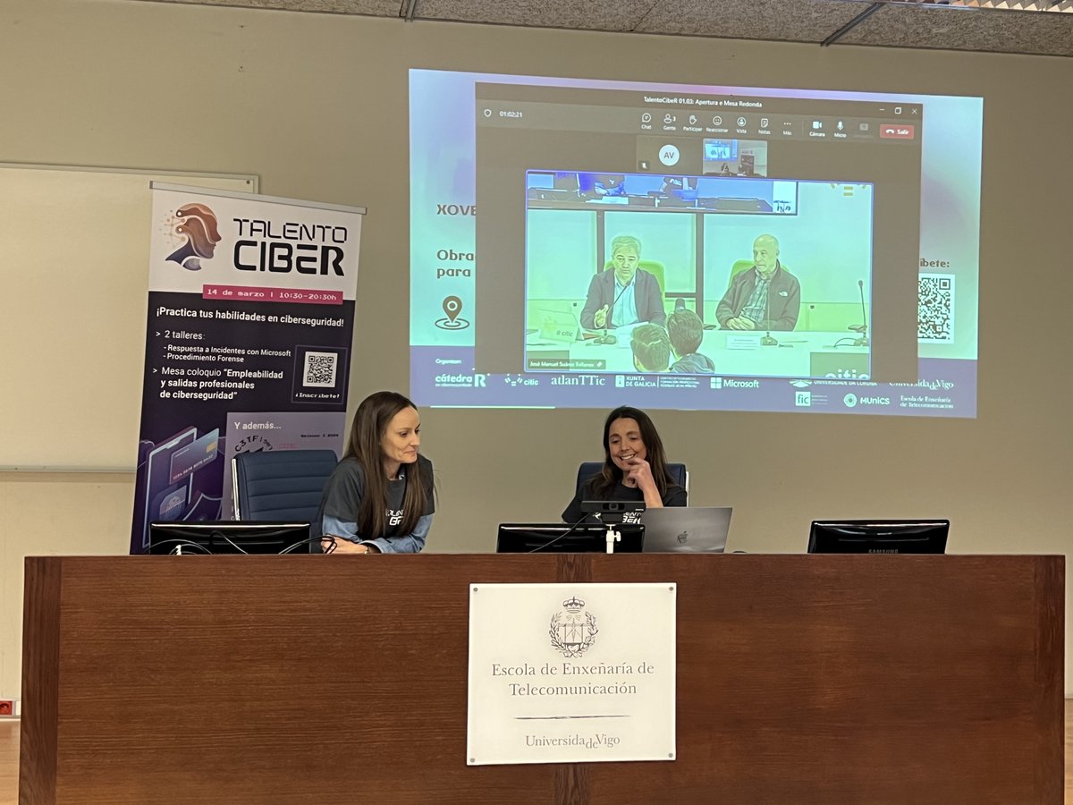atlanTTic_uvigo's tweet photo. 🎉Arranca a primeira edición de #TalentoCibeR! Simultaneamente en Vigo e na Coruña.🙌
➡️https://t.co/qh4majgBzk 

@CyberSecGal_ @citicresearch 
#talento #ciberserseguridade https://t.co/kUO5arxcq5