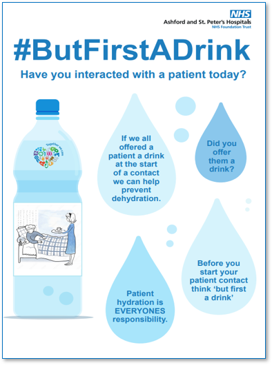 ASPHdietitian's tweet photo. It's #ThirstyThursday ! Hydration is vital for our patients but also for ourselves. Make sure you are well hydrated to ensure you can care for your patients effectively! 🥤 #ButFirstADrink @NHWeek #NutritionAndHydrationWeek https://t.co/yKk7SEXsQM