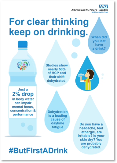 ASPHdietitian's tweet photo. It's #ThirstyThursday ! Hydration is vital for our patients but also for ourselves. Make sure you are well hydrated to ensure you can care for your patients effectively! 🥤 #ButFirstADrink @NHWeek #NutritionAndHydrationWeek https://t.co/yKk7SEXsQM