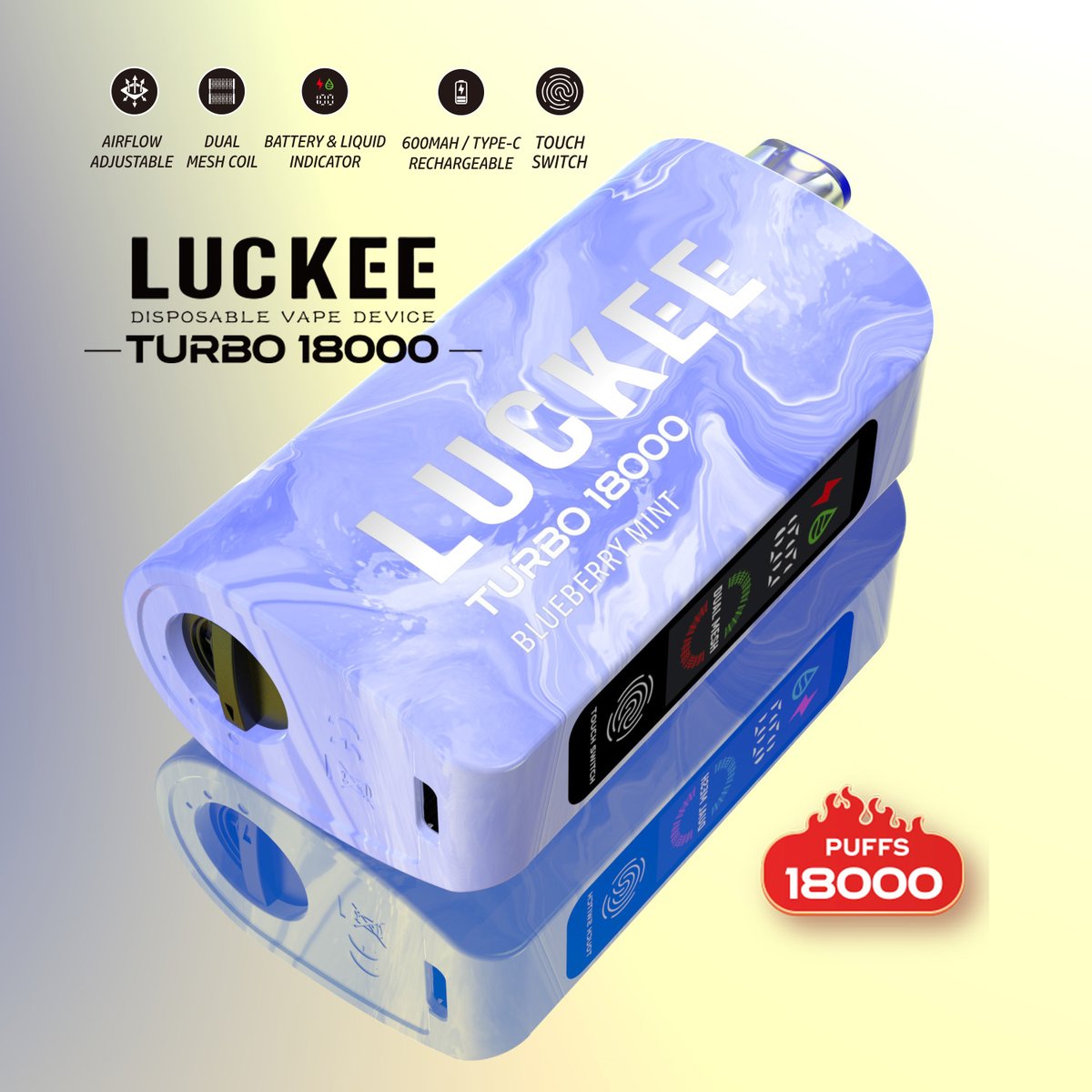 Luckeevape's tweet photo. New Luckee Turbo18000😍😍😍

Smartly monitor E-liquid levels and power up right on your screen!😏

#LUCKEE #Turbo18000 #style #power #newproduct #VapeLife #vapeon #worldwide #vapefamily #vapephoto #vapingstyle #vapinglove https://t.co/Xz6JbWAzSv