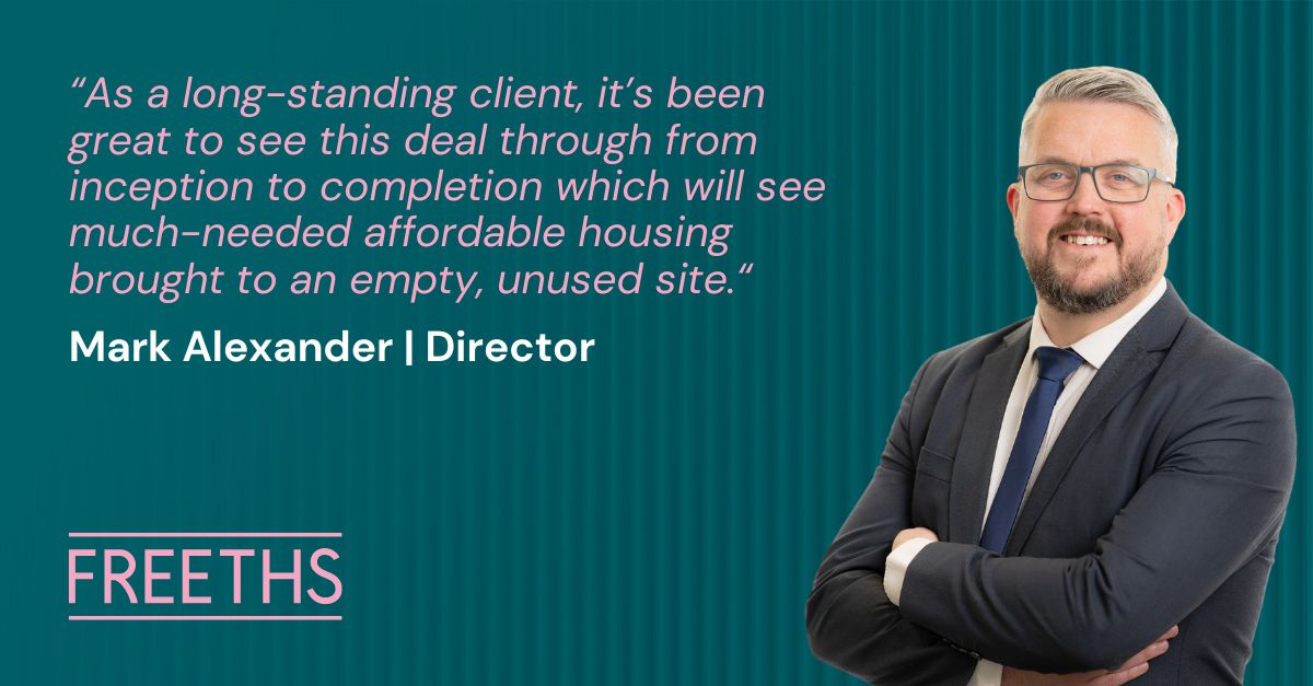 We have advised AKM Homes on the redevelopment on a former dairy site in Runcorn into over 30 apartments including 17 one-bedroom, and 16 two-bedroom flats🏢 Read more below 👇 freeths.co.uk/2024/03/13/fre… #RealEstate #Redevelopment #AKMHomes