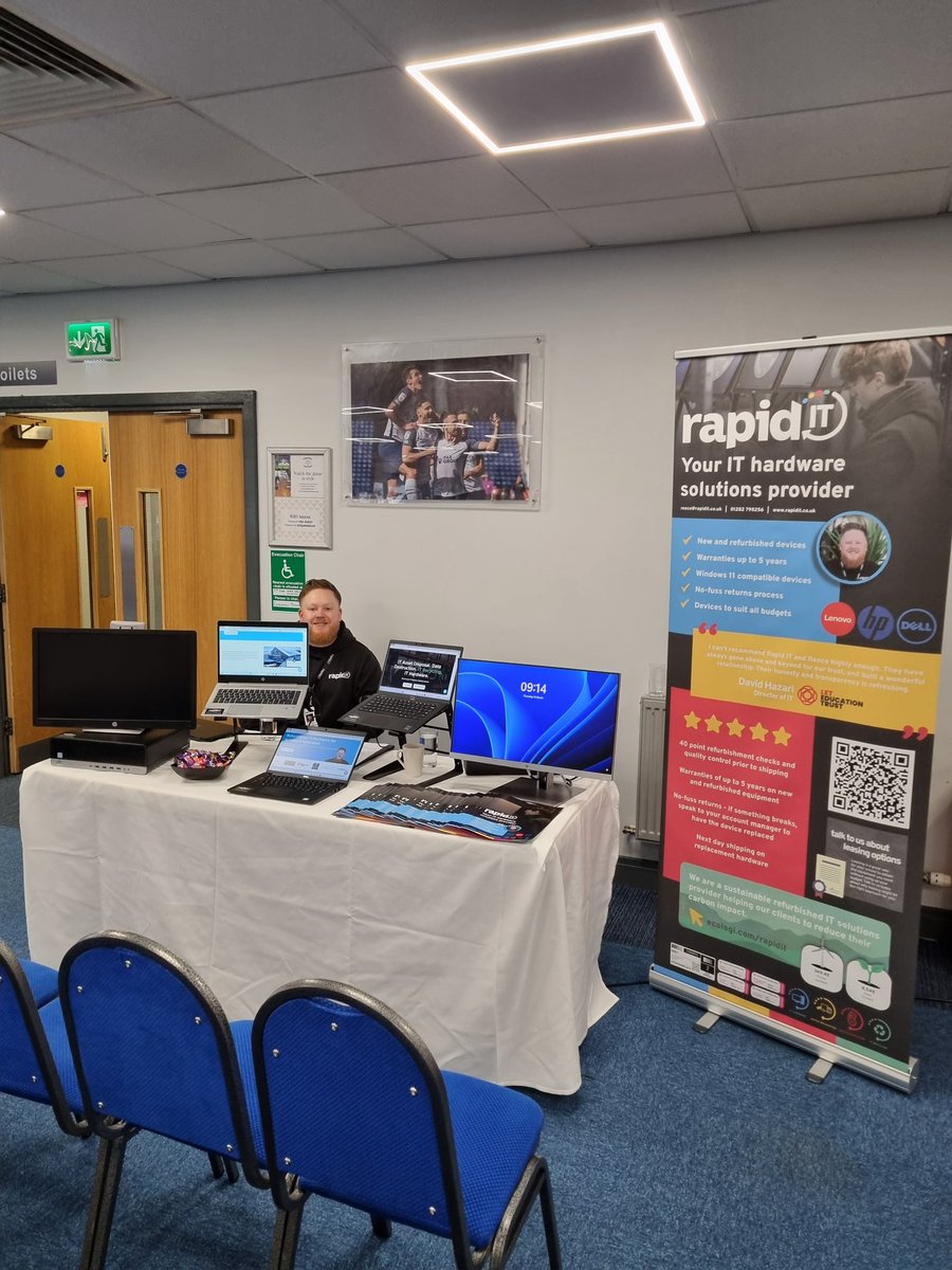 Today Reece and Chris are at the <a href="/TheANME/">The ANME</a> North West Event exhibiting some of our <a href="/Windows/">Windows</a> 11 compatible refurbished IT hardware.

Should be a good day!