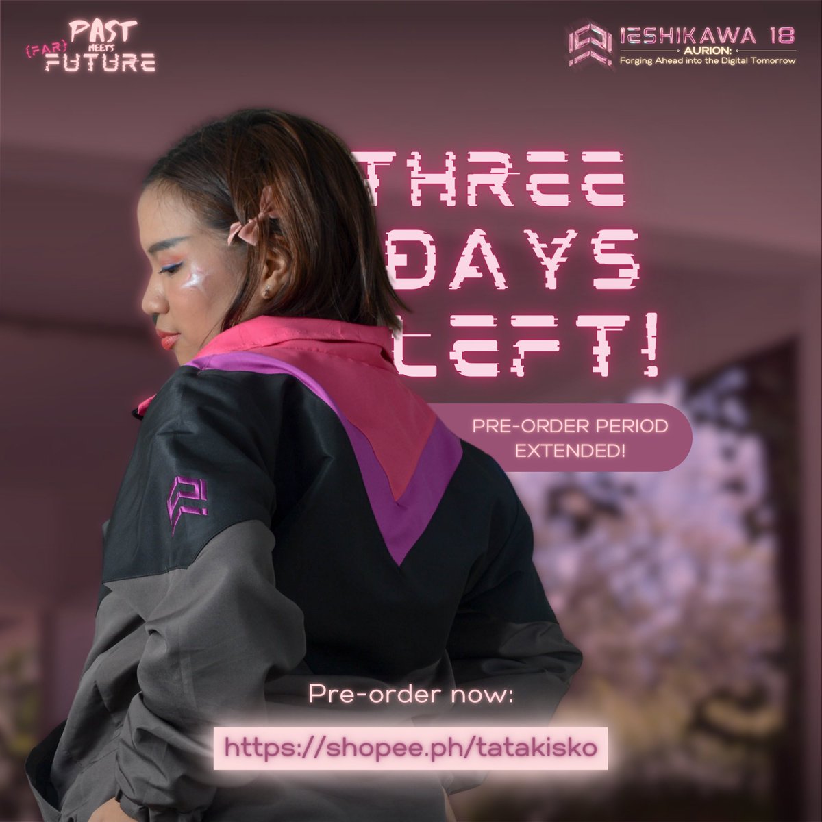 IEshikawa's tweet photo. 3 DAYS LEFT! 

Missed the chance to purchase our IEshikawa 18 Merchandise? Pre-order until March 16 before our merchandise becomes as extinct as the dinosaurs! 🦖

https://t.co/QwrGgzu32z
https://t.co/QwrGgzu32z
https://t.co/QwrGgzu32z

#IEshikawa18
#TheNextBigThing https://t.co/rKA3q6GsMn
