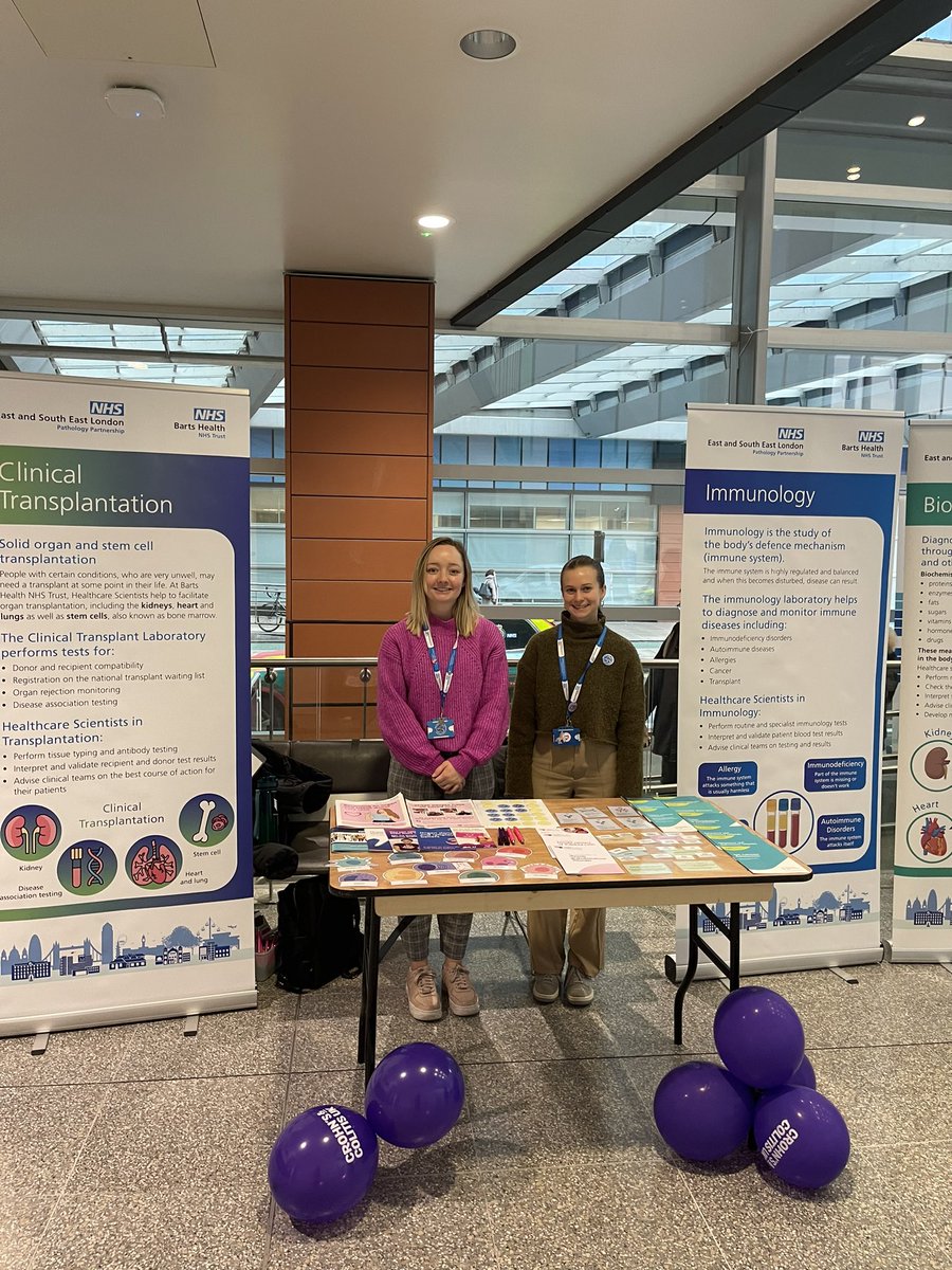 Today @RoyalLondonHosp continuing a fun packed week raising awareness of the diverse #healthcarescience #NHS workforce. Come and speak to our specialists about their roles  to learn more. #healthcarescienecweek2024