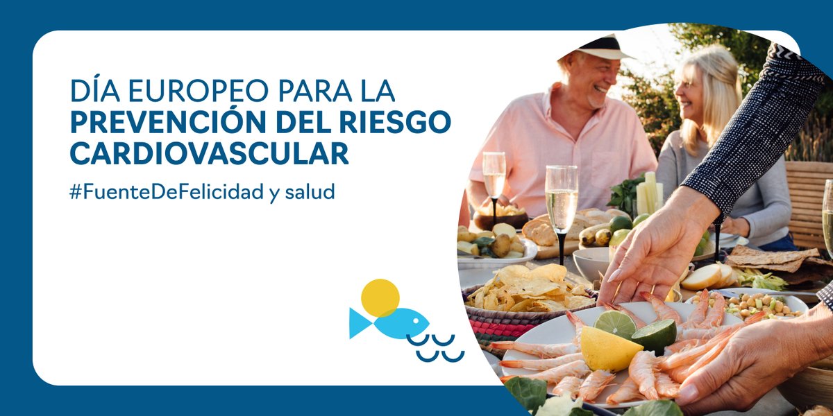 Hoy, en el Día Europeo para la Prevención del Riesgo Cardiovascular, queremos recordar la importancia de incorporar productos del mar en tu dieta diaria, una auténtica #FuenteDeFelicidad y salud 🐟🍽️  

¡Hazte bien a ti mismo, #LlévatePescado! 💙#PescaEspaña