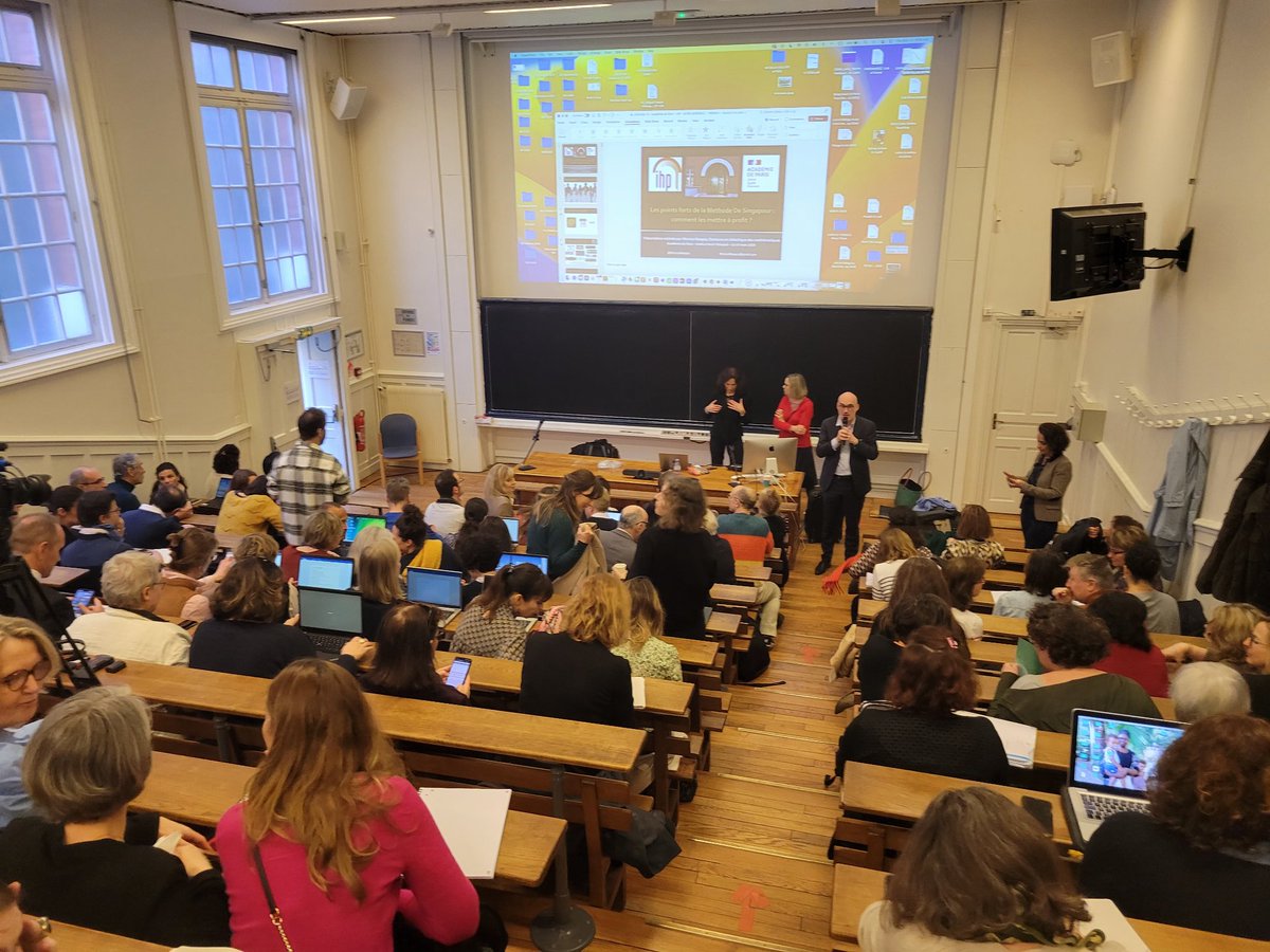 cgadet's tweet photo. Dans le cadre de la semaine des #maths 2024, les missions intergénération et Maths @Academie_Paris  organisent une conférence animée par Dr @MonicaNeagoy à l'Institut Poincaré : "Points forts de la méthode de Singapour: comment les mettre à profit?
 #maths #Singapour #PiDay2024 https://t.co/ZFoU1YJt9H