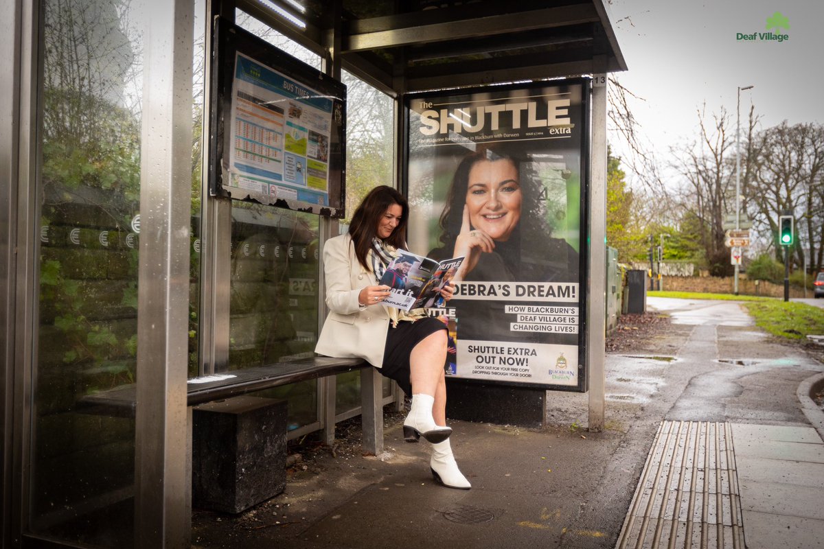 An eagle eyed member of staff spotted our CEO today on his way to work! We could not resist a photo shoot with her. Blackburn with Darwen certainly kept that a secret 👀 😁 Wonderful to see our #deafvillagenorthwest getting more exposure, helping us raise our profile.