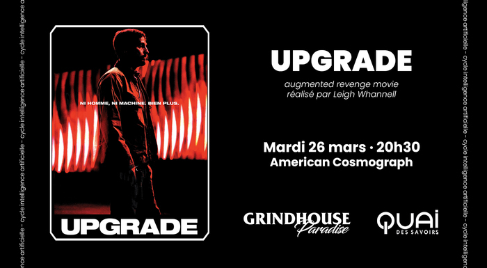 [L'IA FAIT SON CINÉMA | FESTIVAL GRINDHOUSE] Le Grindhouse Paradise participe à notre cycle 'L'IA fait son cinéma' à l' American Cosmograph ! 🎥 26 mars : 'Upgrade' 🎥 28 avril : 'Robocop' 🎥 23 mai : 'Moon' 🎥 28 juin : 'Brian and Charles' ℹ👇 quaidessavoirs.toulouse-metropole.fr/agenda/project…