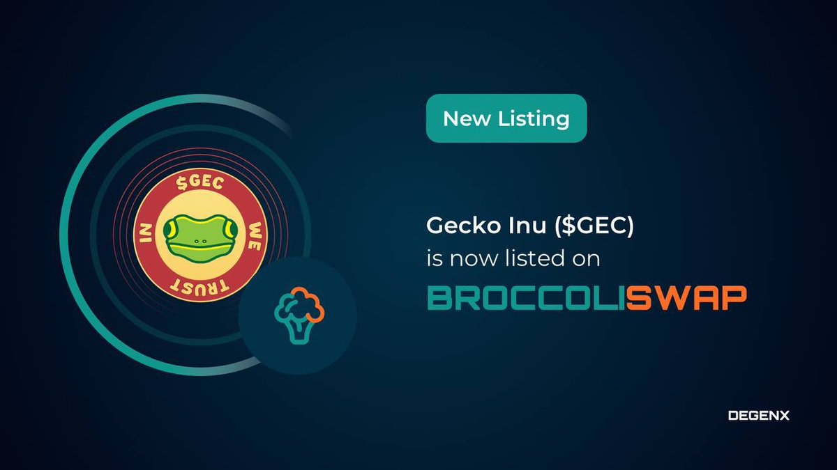 NEW LISTING!  🦎🦎

$GEC | <a href="/GeckoInuAvax/">Gecko Inu 🦎 🔺</a> 

Our latest listing on Broccoliswap.com is $GEC

Swap ETH, BNB, AVAX, ARB, MATIC &amp; FTM with ease!

$GEC trade link...

broccoliswap.com/?swap=1-AVAX-t…

$GEC  IS 🔥 HOT! 

Go check them out : t.me/geckoinuavax