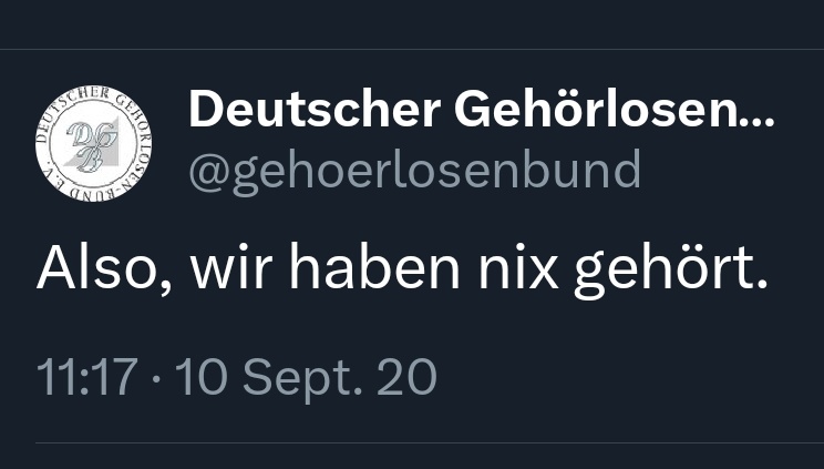 Zum #Warntag hier nochmal der beste Tweet vom deutschen Gehörlosenbund: