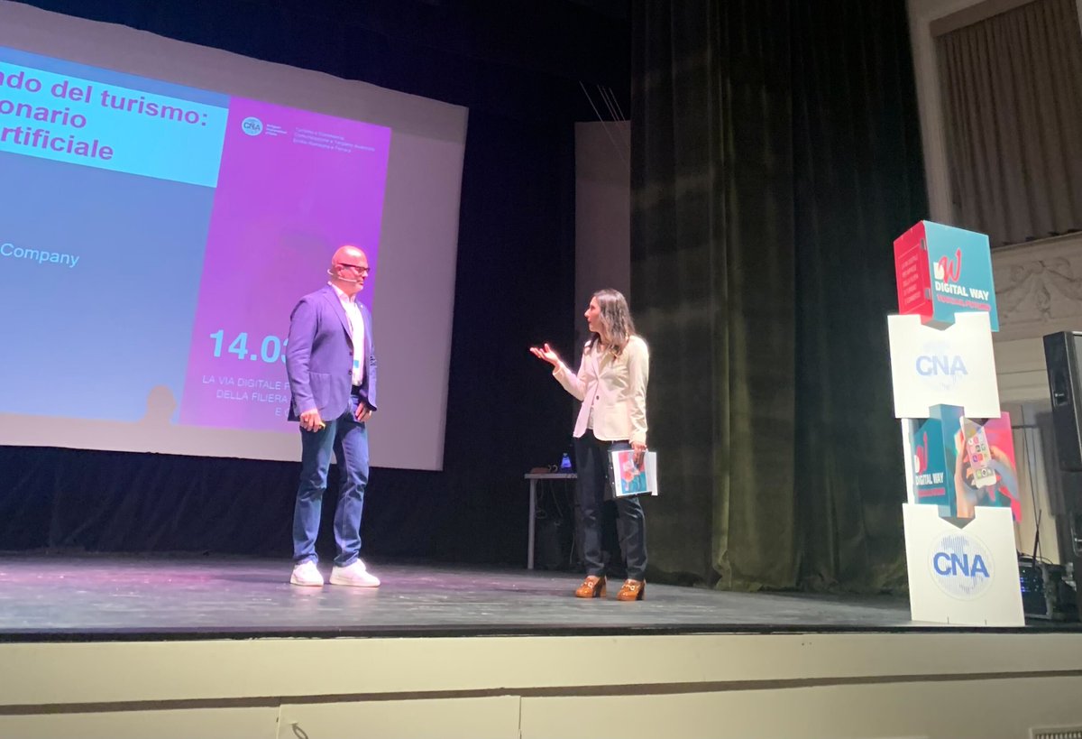 DataAppeal's tweet image. Il nostro CEO, @mkl, sul palco di #DigitalWay con il suo intervento “Ripensare il mondo del #turismo: l’impatto rivoluzionario dell’#intelligenzaartificiale.
#toccailfuturo @CNAFerrara @cna_er