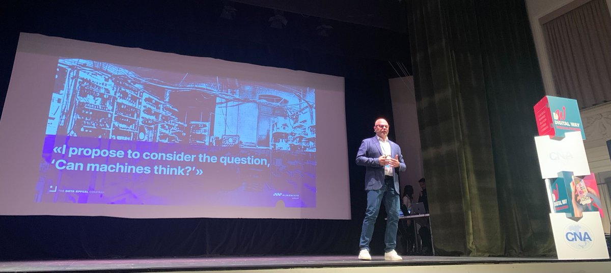 DataAppeal's tweet image. Il nostro CEO, @mkl, sul palco di #DigitalWay con il suo intervento “Ripensare il mondo del #turismo: l’impatto rivoluzionario dell’#intelligenzaartificiale.
#toccailfuturo @CNAFerrara @cna_er