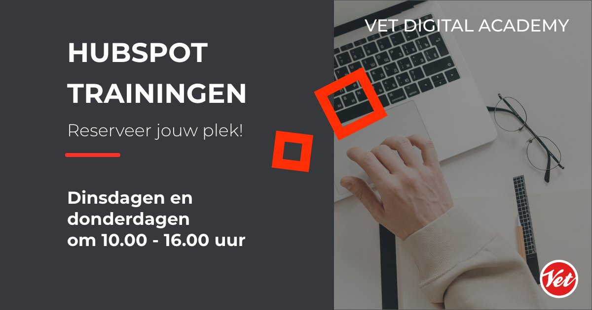 🚀 Ben jij klaar om aan jouw HubSpot skills te werken?

Volg dan een training van de Vet Digital Academy en leer hoe je jouw marketingstrategieën verbetert, leads converteert naar klanten en hoe je je bedrijf laat groeien. 🌱 
Schrijf je vandaag nog in! ✔️ hubs.ly/Q02p3ylM0