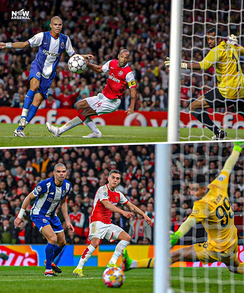 now_arsenaI's tweet photo. 18 years apart and Pepe still enjoys watching the ball go into the back of his net at the Emirates Stadium…

Mental. 🤯 https://t.co/rE2g7u3t1f