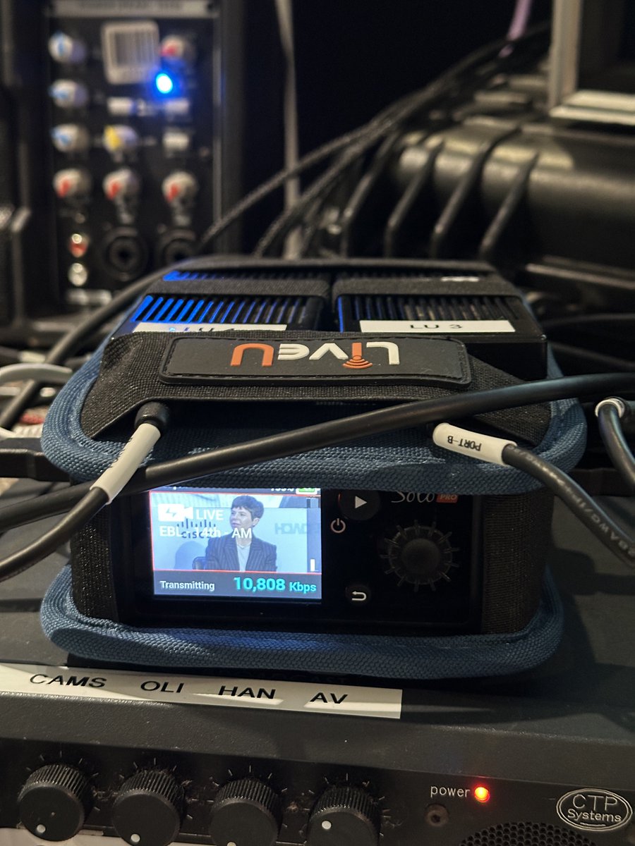 solo16uk's tweet photo. Solid and reliable. Two @LiveU’s and the #LiveUconnect modems providing our video backhaul on @elitebizevents yesterday and today. #LiveU #LiveUsoloPro #Livestreaming https://t.co/jqLmC4ZRuC