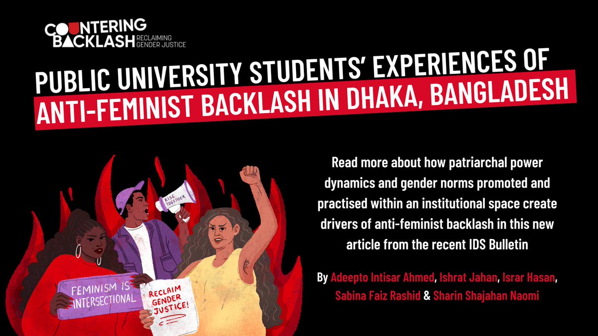 How have students experienced anti-feminist backlash?🧑‍🎓 In our latest bulletin with @CounterBacklash, researchers from the @BRACJPGSPH explore student experiences in Bangladesh. Read here 👇 counteringbacklash.org/resource/bulle…