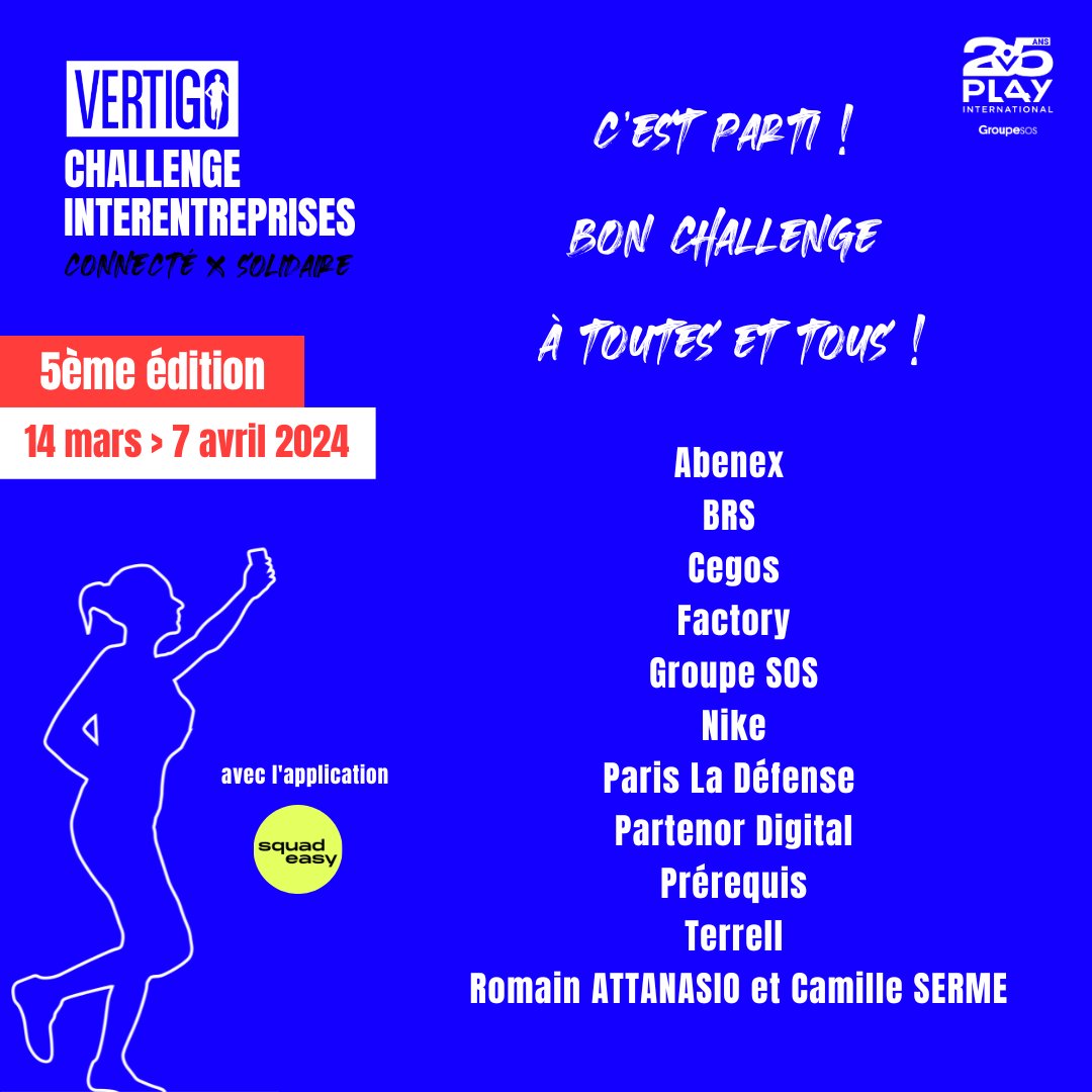 📱C'est parti ! La 5ème édition du #VertigoChallenge connecté a commencé ce matin pour près de 400 participants à travers le monde (Amérique latine, Europe et Afrique). Nous les remercions pour leur soutien et leur souhaitons un bon challenge 🙏💪