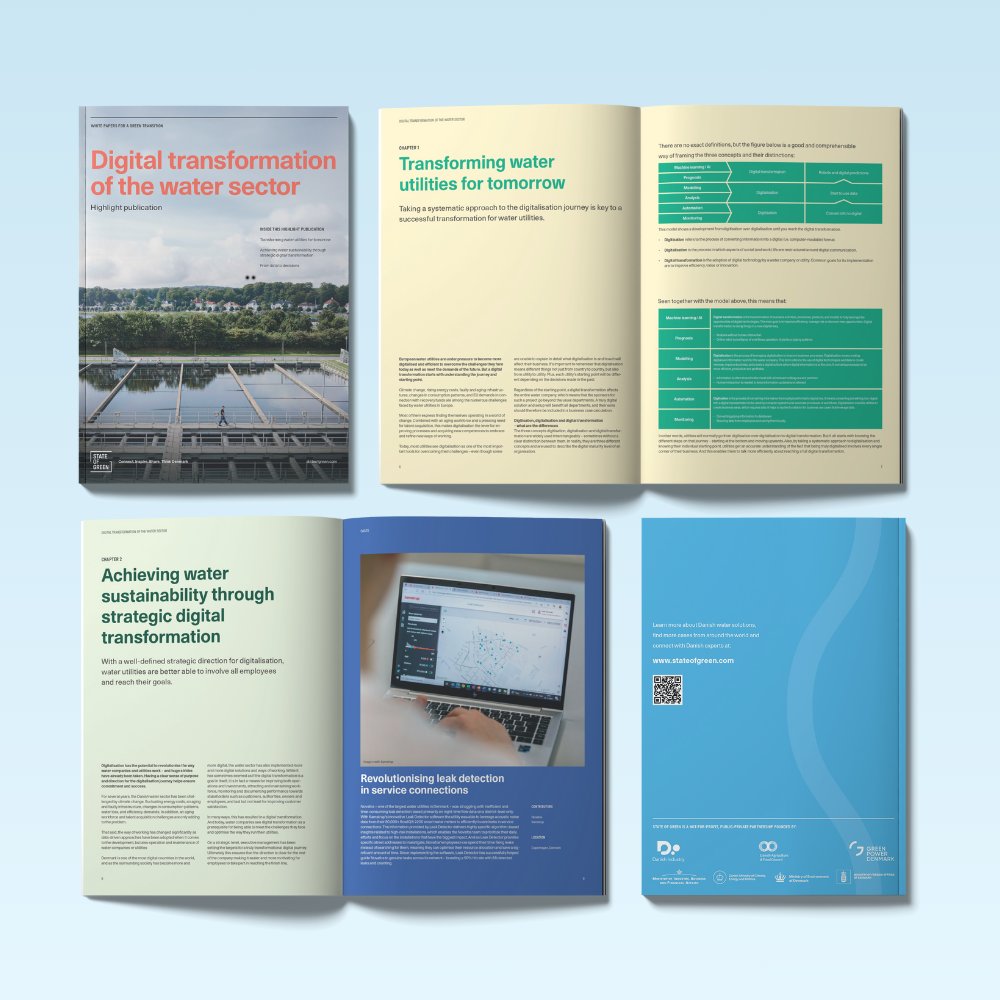 New publication: Digital transformation of the water sector 🖥️ Danish water utilities have proven over the last decade that digitalisation holds the key to radically transforming the industry, utilising data for decision-making. Learn more and download: eu1.hubs.ly/H07XJT60