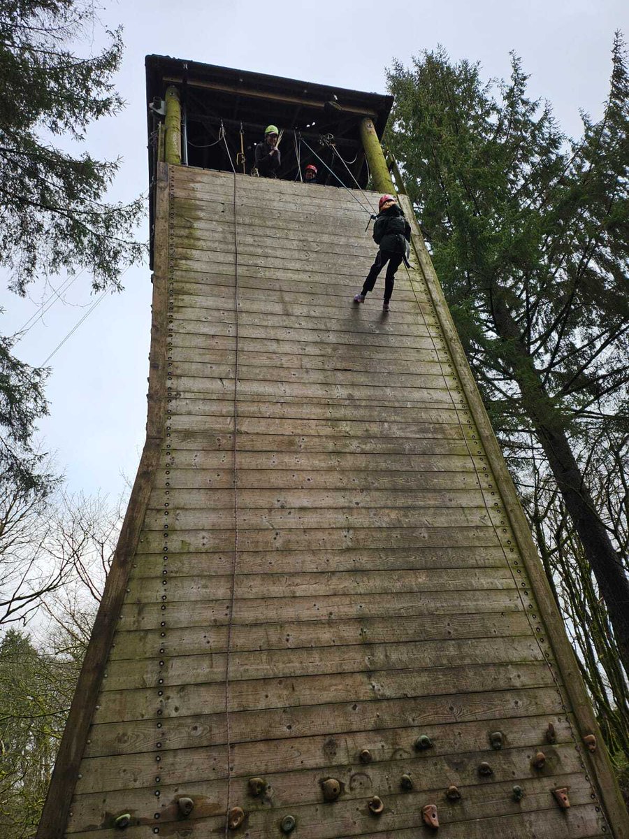 And then abseiled down!