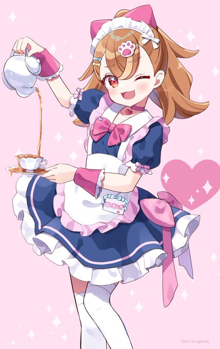 メイドさん、とっても似合ってるでしょ～?? #precure #わんぷり 