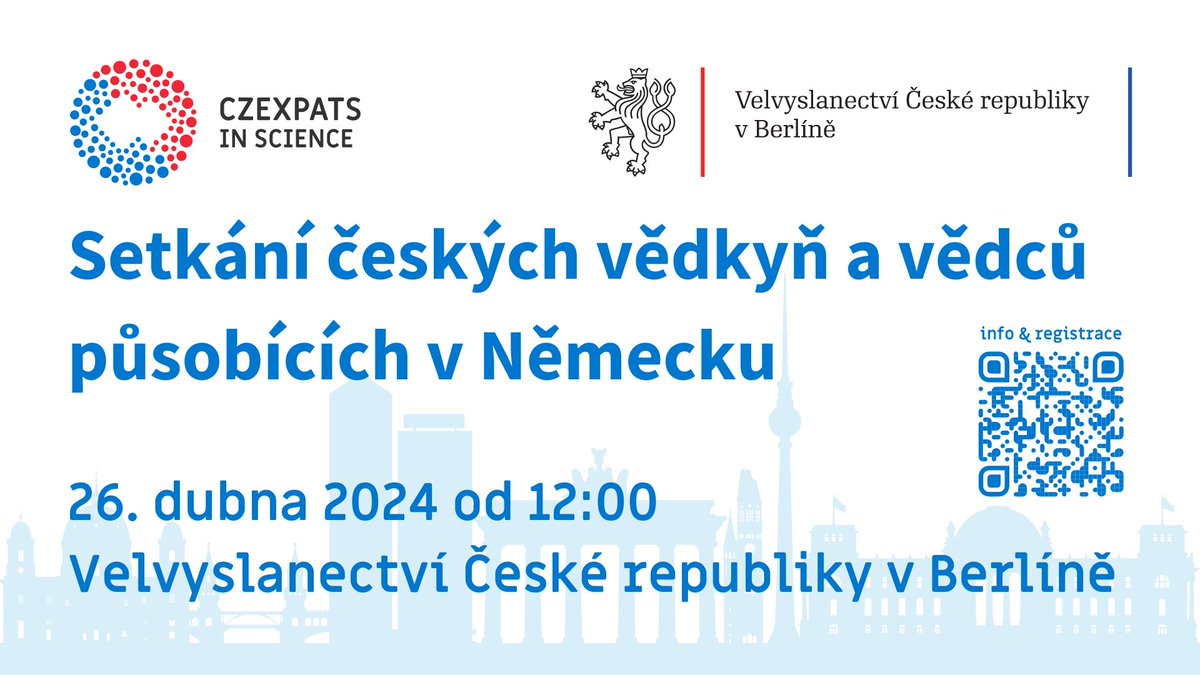 czexpats's tweet photo. Jste @czexpats v Německu? Pokud ano, přijďte se potkat již 26. dubna do Berlína! 🇩🇪

Těšit se můžete na přednášky Heleny Reichlové a @ZStorchova a také na krátké flashtalks zajímavých vědkyň a vědců působících v Německu. 🤗

Lokální setkání proběhne ve spolupráci s @czechembassybe1 a našimi czexpaty @fuksa_jonas a @JirkaWald. 🙏

ℹ: https://t.co/FwcC6NcyvE