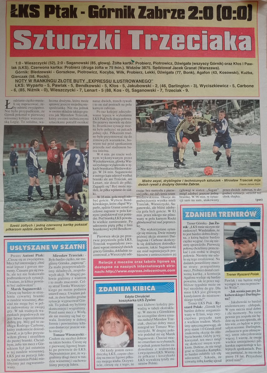 Florentynowicz's tweet photo. #TegoDnia #14marca 1998 r @LKS_Lodz wygrywa 2:0 z Górnikiem po golach Wieszczyckiego i Saganowskiego.
ŁKS zagrał na własnym boisku w ... żółto-czarnych strojach.
Wpis na stronie @lkshistory ⬇️
https://t.co/1LyRHas82U https://t.co/w9lSUgnR7f