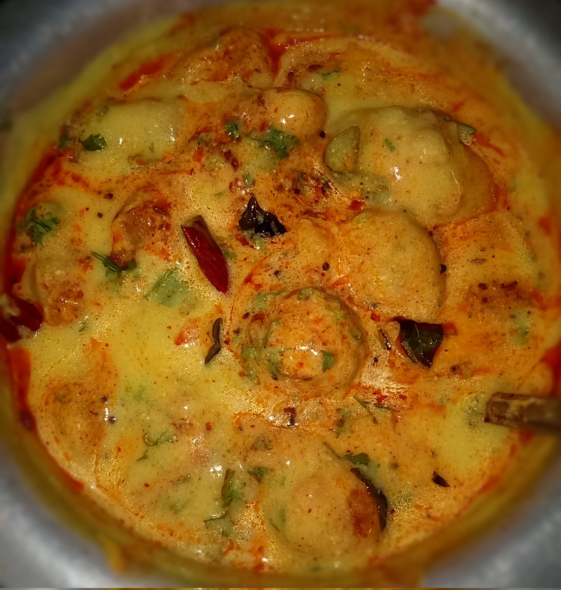 Savalgishweta's tweet photo. Kadhi chawal lover.... Kadhi with pakode . ๐๐
#Shwets_Kitchen https://t.co/rjhsukA3wc