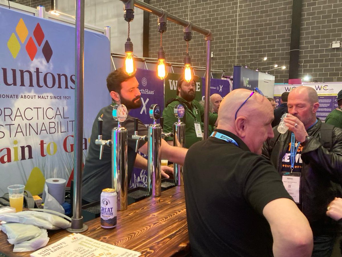 MuntonsPlc's tweet photo. Day 1 complete at BeerX! We’re proud to announce Muntons won the Sustainable Business Award at last nights SIBA Business Awards 2024🏆

Here goes day 2, come to stand 143 for all things beer, brewing and sustainability, hope to see you there! Cheers!🍻 https://t.co/S2WwfLcR8u