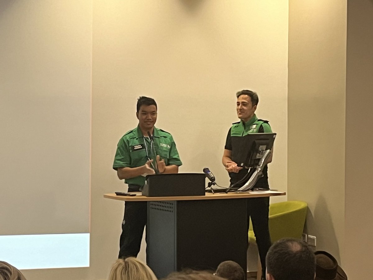 Our Year 4 medical students, Shahid and Prince, presented during our Townhall all-staff meeting yesterday to talk about the importance of learning and teaching First Aid, as well as sharing their recent experience of providing vital aid to a fan during a match at Chelsea stadium.