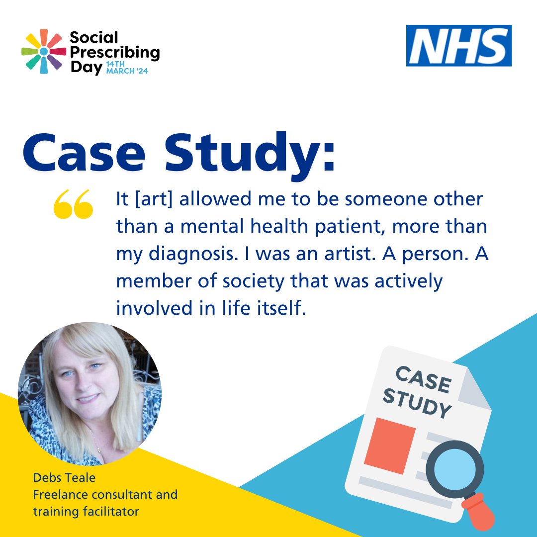 Pers_Care's tweet image. Revisit how @The_Debs_Effect accessed social prescribing and how art saved her life.

#SocialPrescribingDay #CreativeHealth

📖england.nhs.uk/personalisedca…