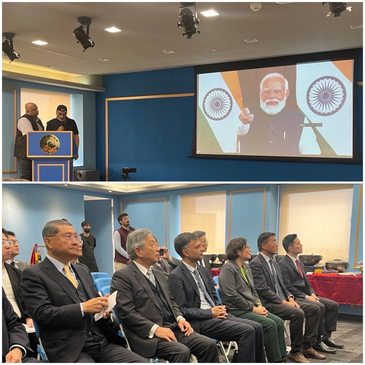 MOFA_Taiwan's tweet photo. 1 of those 3 plants is being built in collaboration with #Taiwan’s🇹🇼 PSMC! Invited by @ita_taipei Rep. Yadav, Deputy Minister Tien witnessed the ceremony addressed by #India🇮�� PM @narendramodi. Our cooperation in chip manufacturing boosts key industries’ supply chain resilience! https://t.co/YcaQtv2P3V
