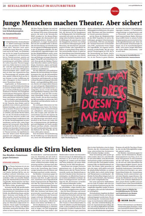 Das Bündnis „Gemeinsam gegen #Sexismus“ setzt sich für die Bekämpfung unterschiedlicher Formen von #Sexismus am Arbeitsplatz, im öffentlichen Raum sowie in Kultur und Medien ein. Mehr dazu im Beitrag von Stefanie Lohaus: politikkultur.de/themen/sexuali…
<a href="/gegenSexismus/">Bündnis "Gemeinsam gegen Sexismus"</a> <a href="/slow_haus/">Stefanie Lohaus</a>