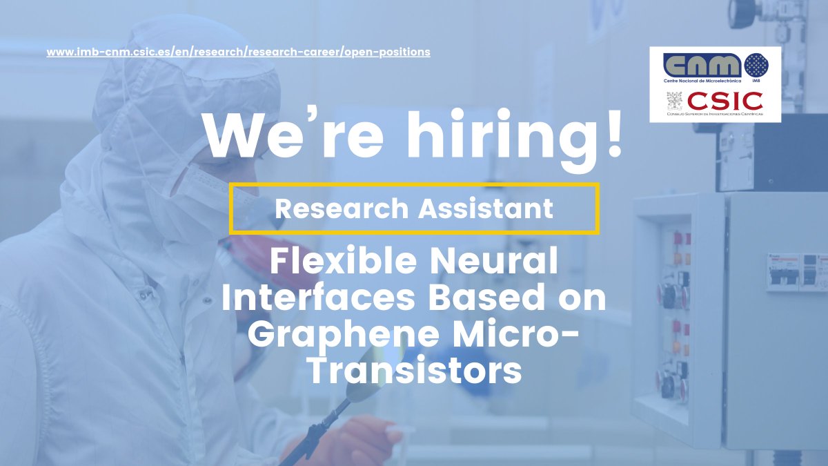 #JobOffer 📢 The @GAB_BCN is looking for a person to work in neural technologies based on micro- and nanosystems for studying and understanding the #brain! Background can be Physics, Nanoscience, Engineering... Check the offer on our site and apply! 👉buff.ly/3JqPOhu