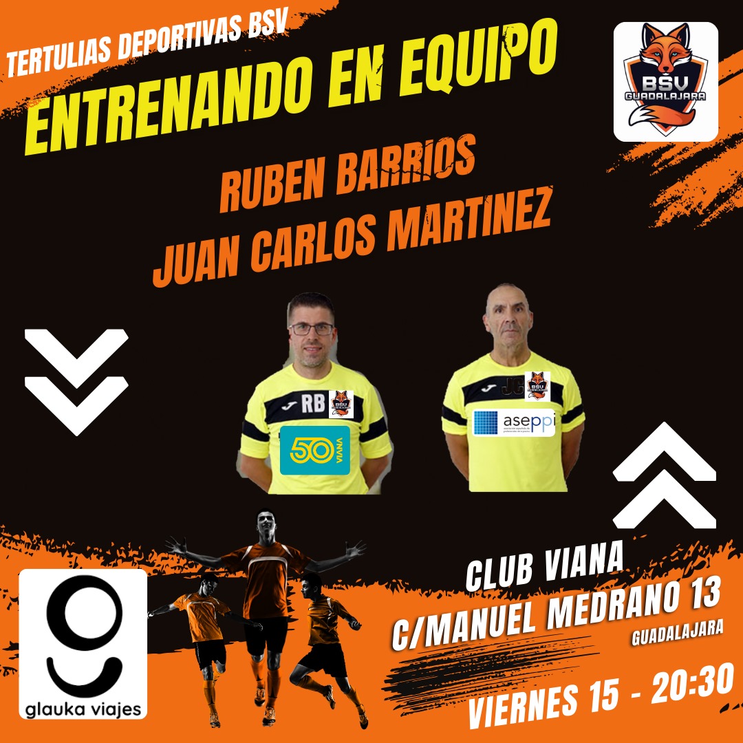 ClubViana's tweet photo. Mañana, viernes 15, después de la meditación, a las 20:30 h. tendremos con nosotros a Rubén Barrios y a Juan Carlos Martínez, dos grandes del fútbol sala profesional. 💪👍👏😃👌⚽ https://t.co/c4jRgiB5sj
