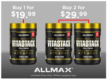 DpsNutrition's tweet photo. Get ALLMAX VITAMAX at DPS Nutrition for only $19.99 at DPS Nutrition with coupon DPS10! Save more - get 2 bottles for only $29.99 https://t.co/Jom8hEcP0q
@ALLMAX
#TEAMALLMAX https://t.co/PnkIJdorfW