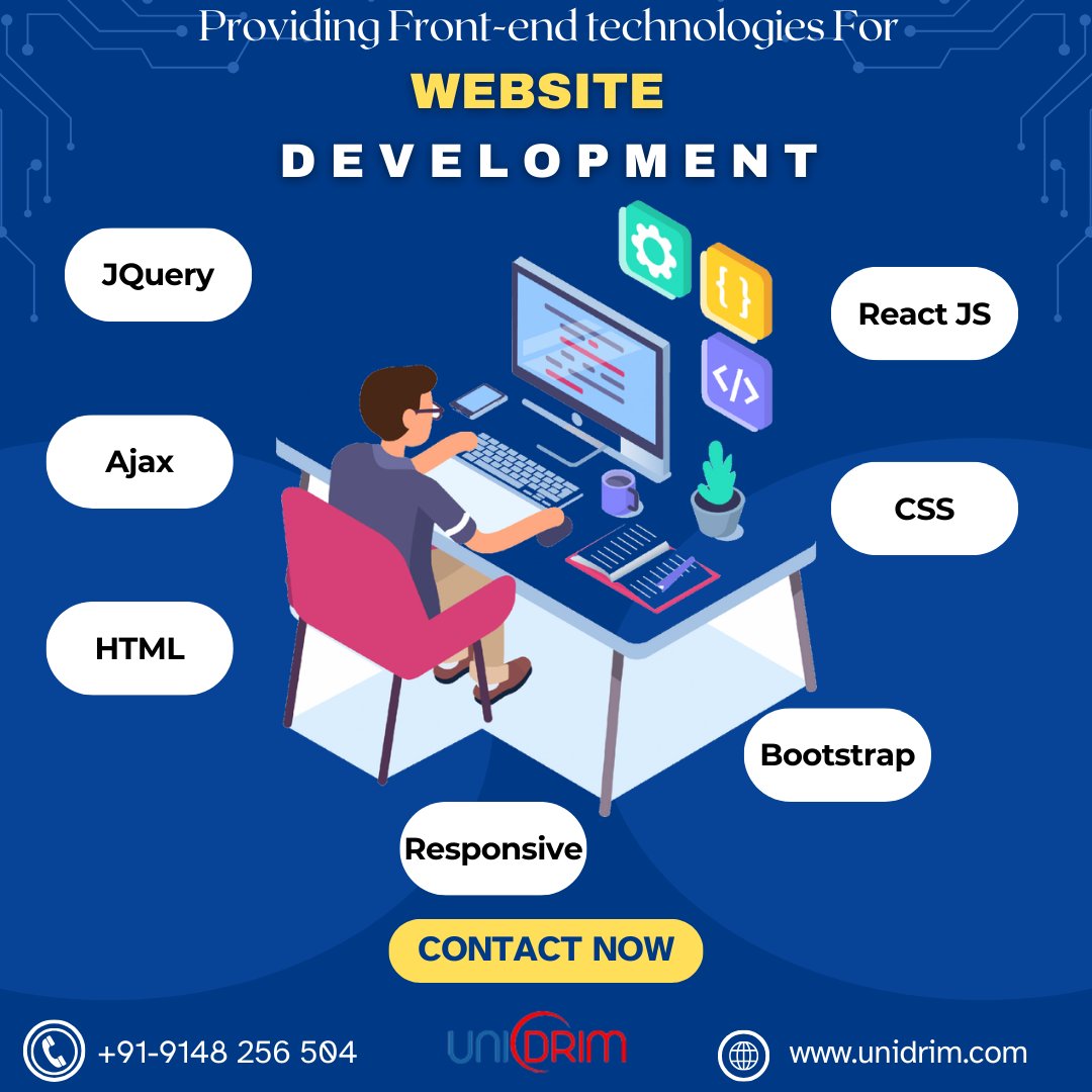 unidrim1's tweet image. 🌟 Elevate Your Website's Front-End with Top-notch Tech! 🚀
Unlock the power of:
🔹 React JS
🔹 CSS
🔹 Bootstrap
🔹 Responsive Design
🔹 HTML
🔹 Ajax
🔹 J Query
Call: +91-9148 256 504
Email: support@unidrim.com
Visit: unidrim.com
#FrontEndTech #WebDevelopment