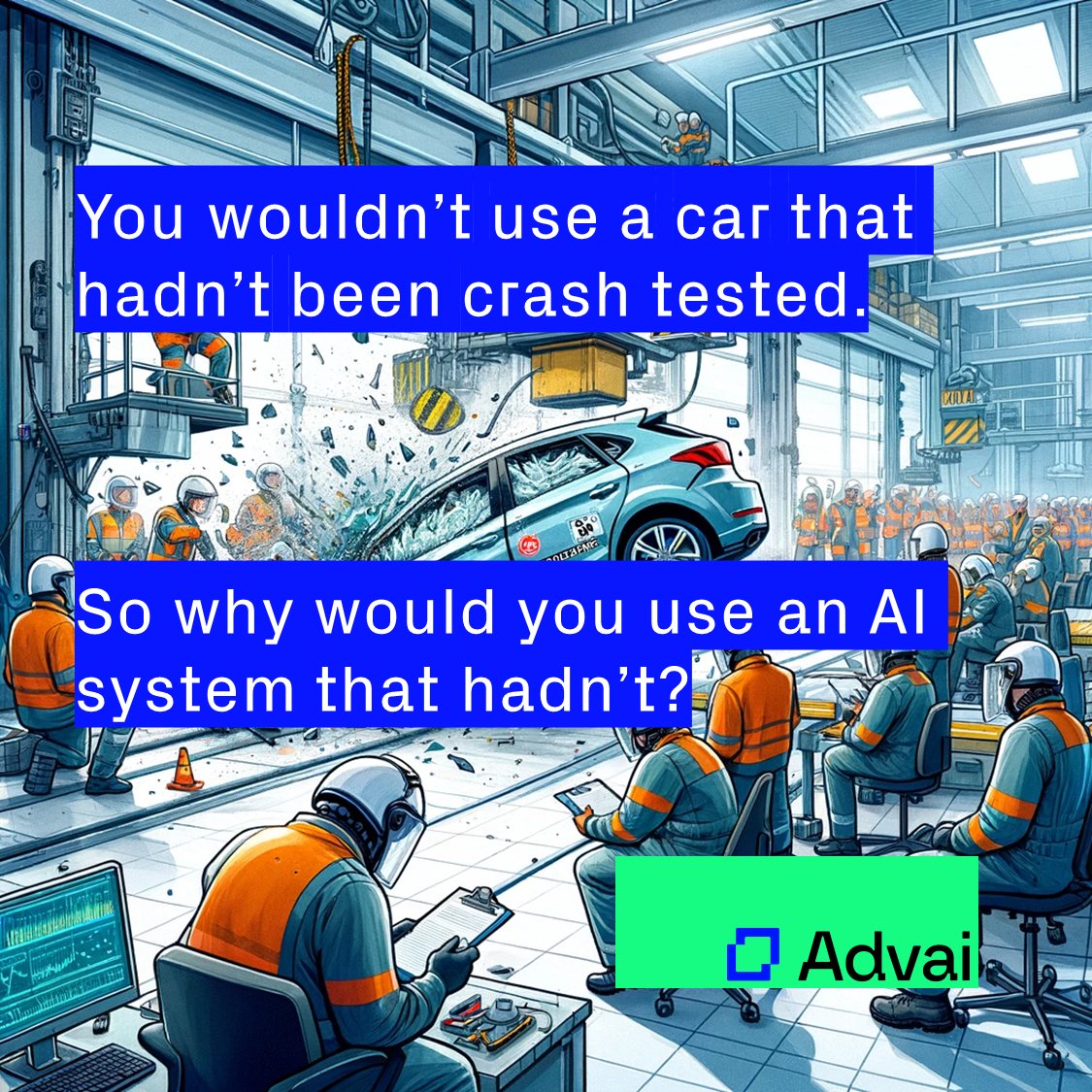 AdvaiLtd's tweet photo. Find out the limits of your AI system before you take it for a spin.

#aisafety #artificialintelligence #responsibleai https://t.co/bAztcMroHt