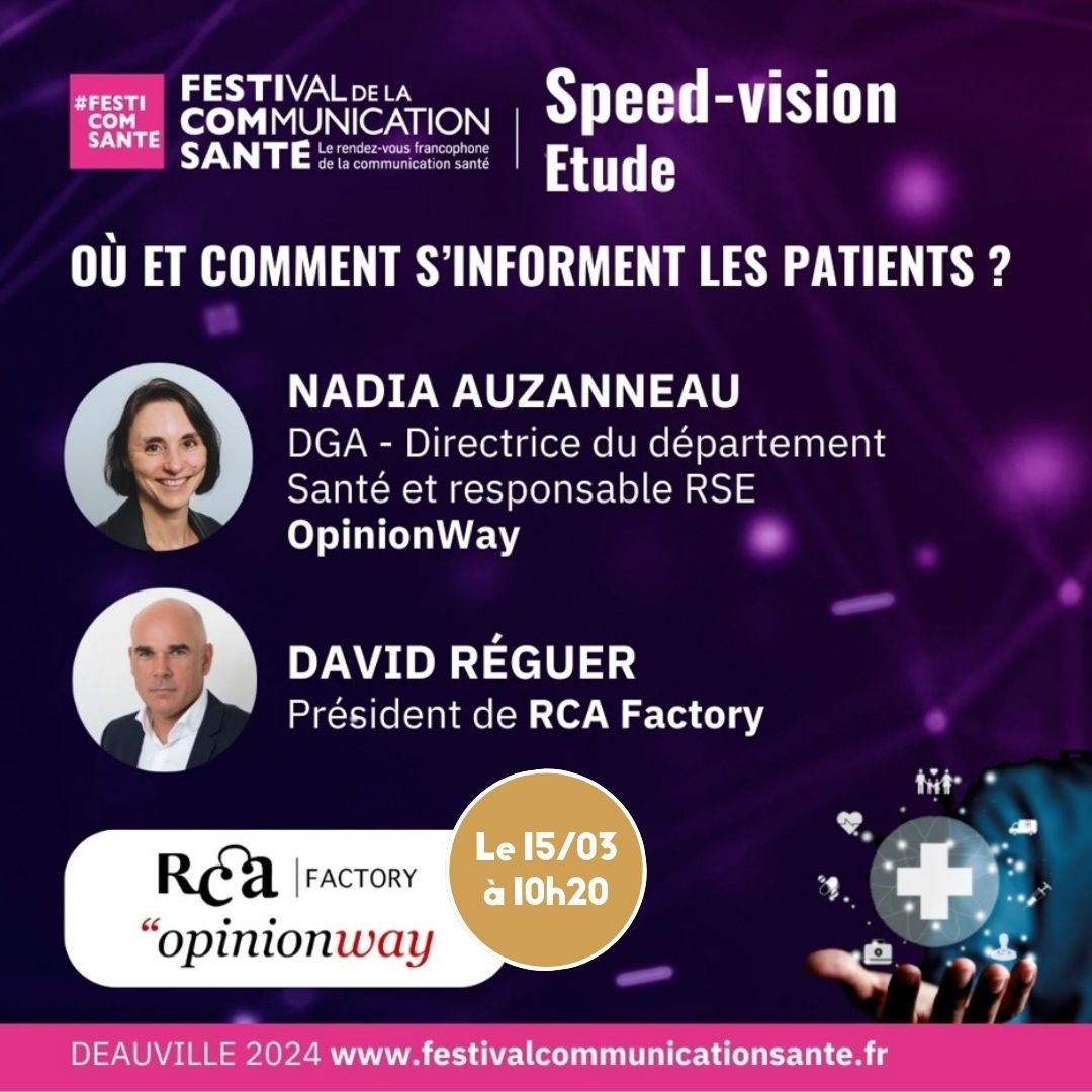 RCA Factory (@rcafactory) on Twitter photo #Festicomsante OĂč et comment sâinforment les patients ? Table ronde <a href="/RCAFactory/">RCA Factory</a> & <a href="/opinionway/">OpinionWay</a> le 15/03 au <a href="/FestiComSante/">Festival de la Communication SantĂ©</a> đ PrĂ©-inscription âĄïž lnkd.in/eus8XSrb #Festicomsante OĂč et comment sâinforment les patients ? Table ronde <a href="/RCAFactory/">RCA Factory</a> & <a href="/opinionway/">OpinionWay</a> le 15/03 au <a href="/FestiComSante/">Festival de la Communication SantĂ©</a> đ PrĂ©-inscription âĄïž lnkd.in/eus8XSrb