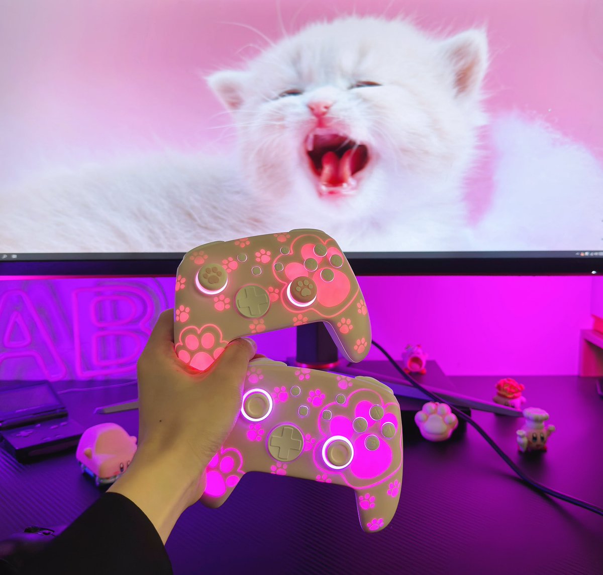 Funlab_switch's tweet photo. 🙌Cat lover hands up!!
💓Here's Funlab Firefly cat paw!
😉Level up your gaming style with this cutest companion ever!
🐾Get it now! Link in my bio!
#funlab #funlabfirefly #controller #controllers #catpaw #pinkaesthetic #pinkcontroller #pinkgaming #pinksetup #desksetup #kawaii https://t.co/4BvAb2T8iJ