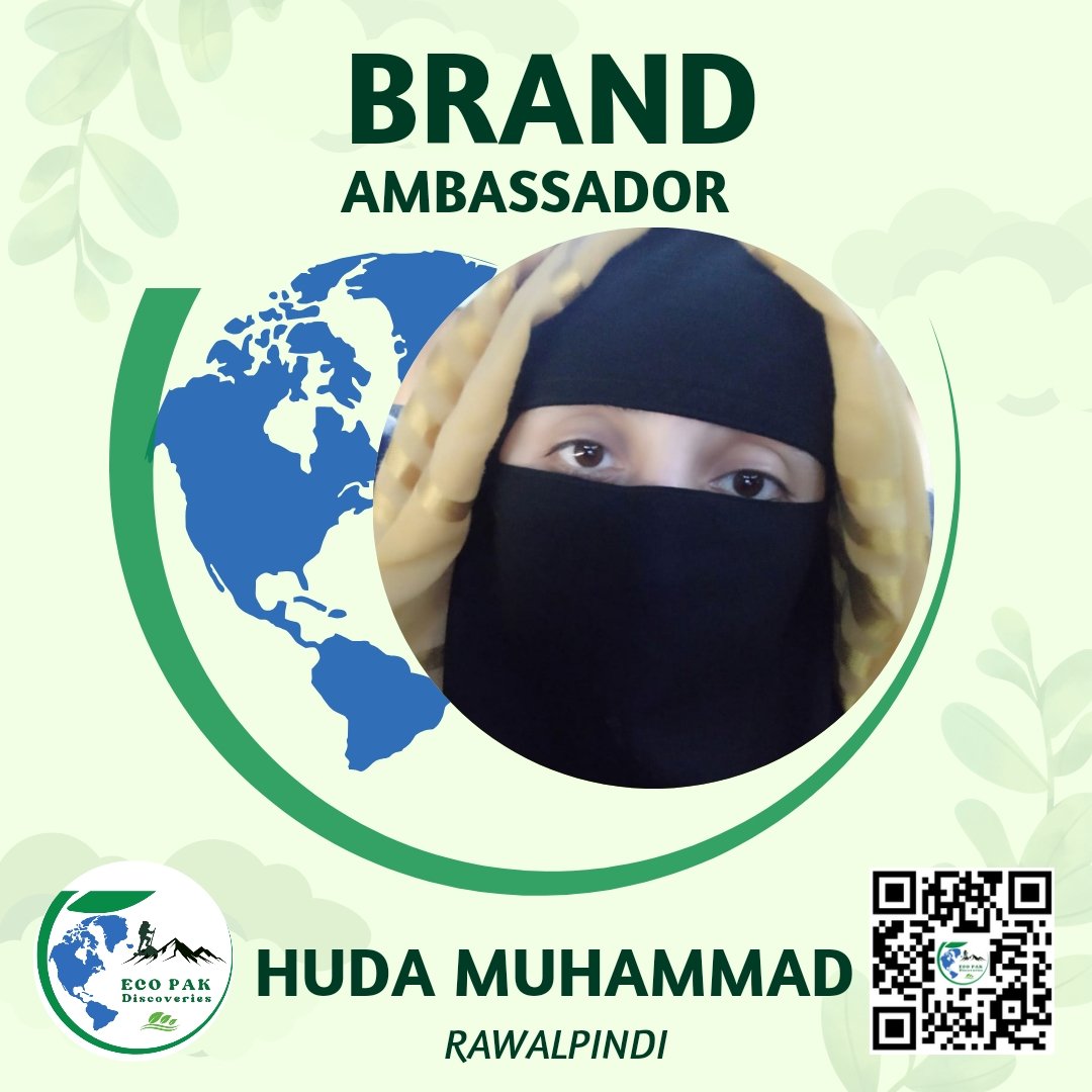 ecopakdiscover's tweet photo. Huda Muhamad
Brand Ambassador
Rawalpindi
We are Promoting Halal &amp; Ecotourism in Pakistan and Providing our Services Accordingly.
#ecotourism
#ecotourismpakistan
#sustainabletourism
#responsibletravelling
#ecopakdiscoveries
#halaltourism #epd
#hijabscarf #epdboycott https://t.co/cb2aFVkevz