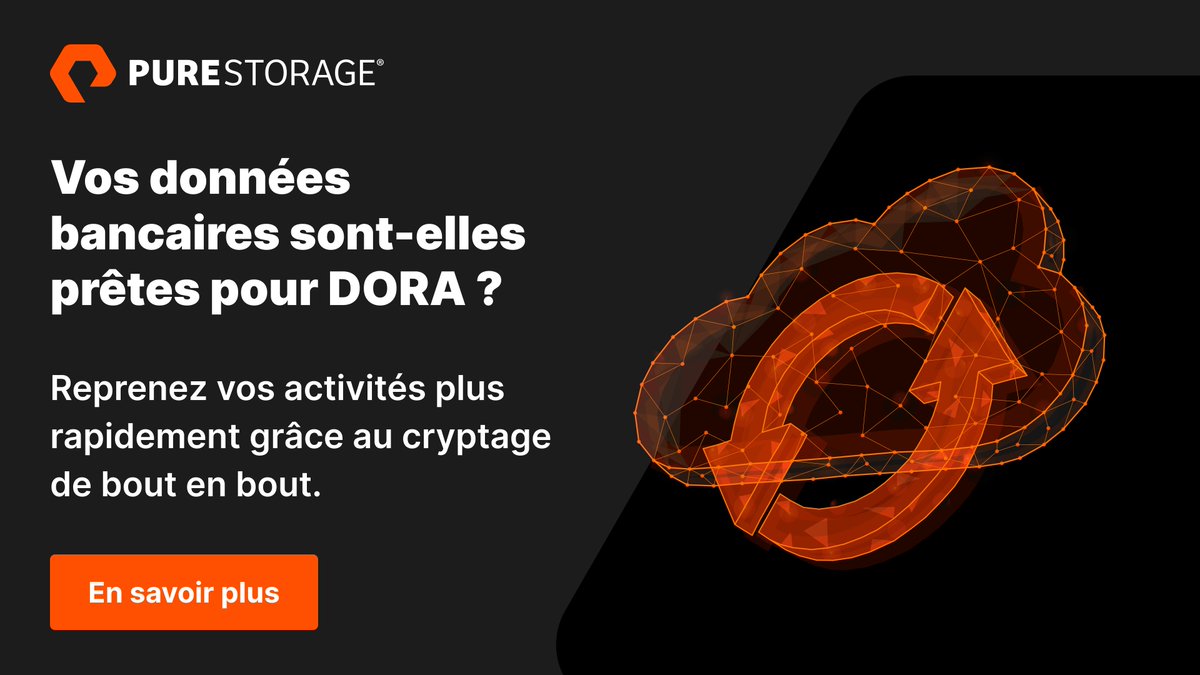 Faire face aux risques dans le secteur financier ? 🏦

Les solutions de #PureStorage sont conçues pour renforcer votre résilience opérationnelle face aux cybermenaces et aux nouvelles réglementations #DORA de l'UE 🔐

📎  En savoir plus: bit.ly/49SBwQu

 #Cybersécurité