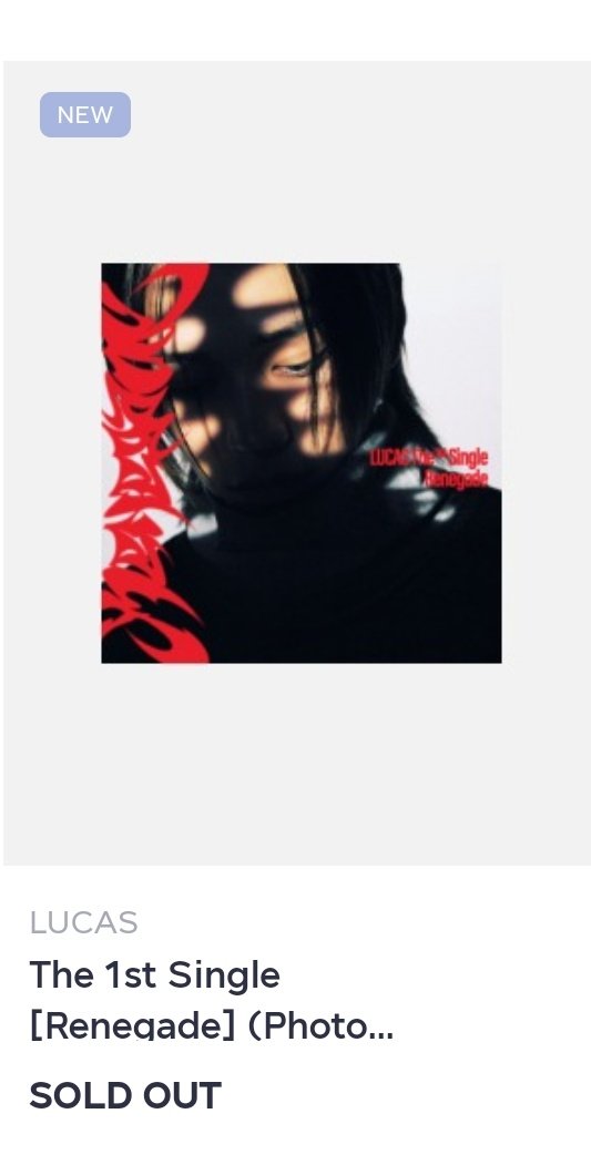 wyukheipics's tweet image. #LUCAS Renegade Photo Book Version is SOLD OUT on SMTOWN&amp;amp;STORE !!!

#Renegade #LUCAS_Renegade