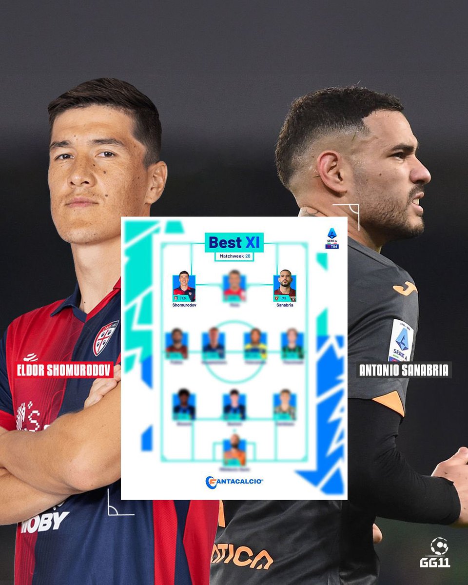 GG11_official's tweet photo. Our stars Eldor and Sanabria are in the Best XI matchweek 28 of Serie A 💪
Congrats for both players 🤜
Let’s go for more ⚡️
#GG11 #GG11Family https://t.co/r06fGRm32T